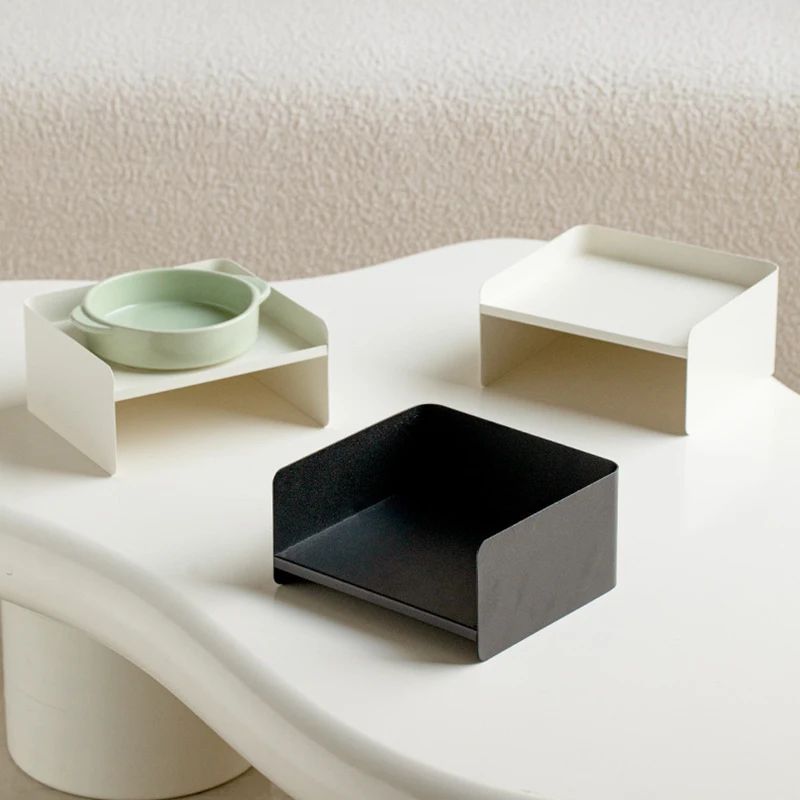 KFX-1163581 Elevated Metal Pet Bowl with Ceramic Base for Cats and Dogs