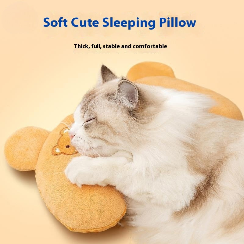 KFX-1165245 Cat U-Shape Mini Pillow - Breathable Design for Dogs in Lomi Brown, Mylo Gray, Ti'an Green