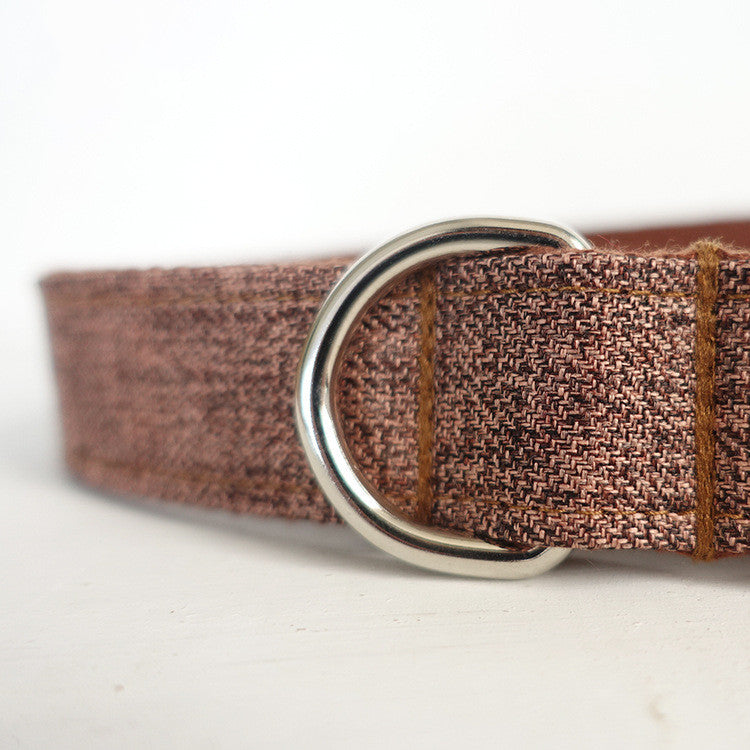 KFX-1165373 Brown Suit Dog Traction Collar - Durable Polyester Leash with Adjustable Sizes XS to XL