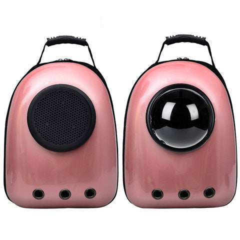 KFX-1165629 Transparent Portable Pet Space Capsule Backpack with Ventilation and Extendable View