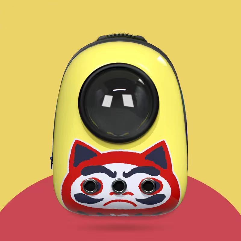 KFX-1165629 Transparent Portable Pet Space Capsule Backpack with Ventilation and Extendable View