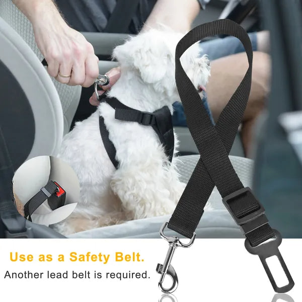 KFX-1166013 Adjustable Pet Dog Seat Belt Leash Safety Harness - 2 Pack for Cars, Fits Small to Large Dogs and Cats