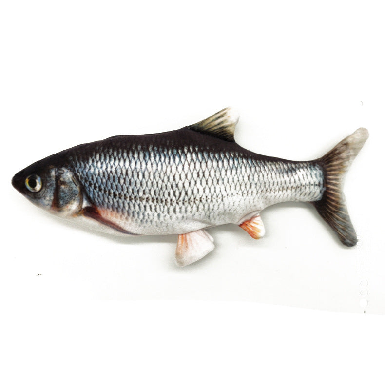 KFX-1169981 Electric Bionic Fish Plush Cat Toy - Interactive Catnip Fish for Playtime
