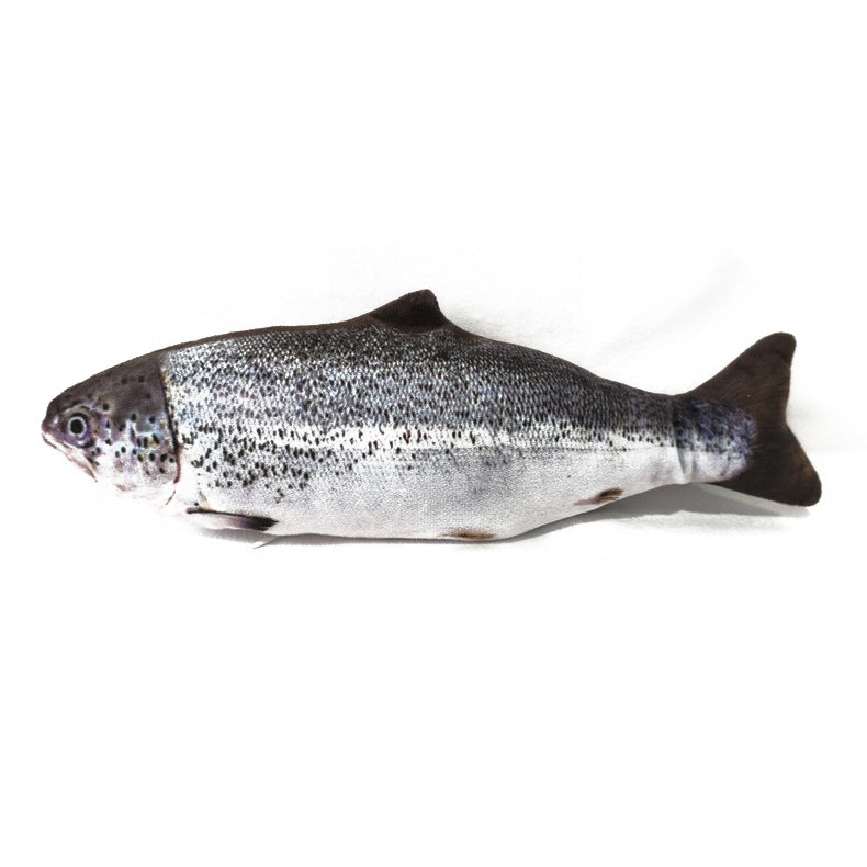 KFX-1169981 Electric Bionic Fish Plush Cat Toy - Interactive Catnip Fish for Playtime