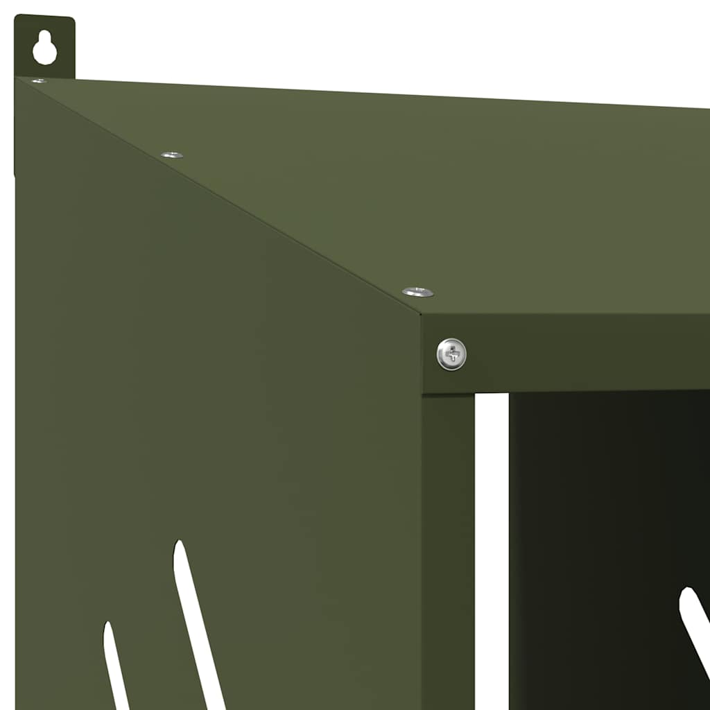 KFX-1170749 Olive Green Chicken Nesting Box with 3 Compartments for Comfortable Egg Laying
