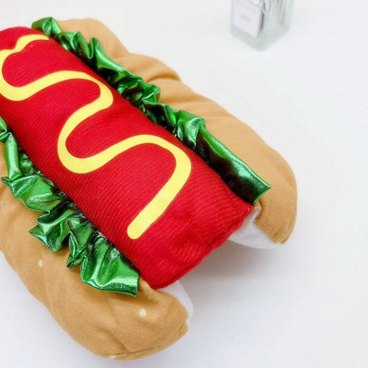 KFX-1174717 Cozy Hamburger Costume for Pets - Warm Carnival Dress Up for Dogs and Cats