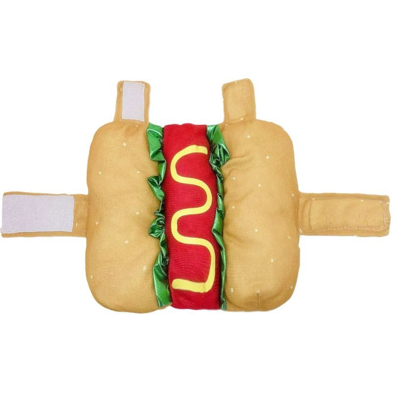 KFX-1174717 Cozy Hamburger Costume for Pets - Warm Carnival Dress Up for Dogs and Cats