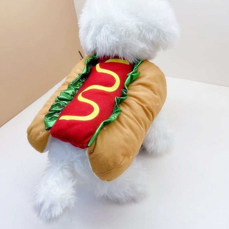 KFX-1174717 Cozy Hamburger Costume for Pets - Warm Carnival Dress Up for Dogs and Cats