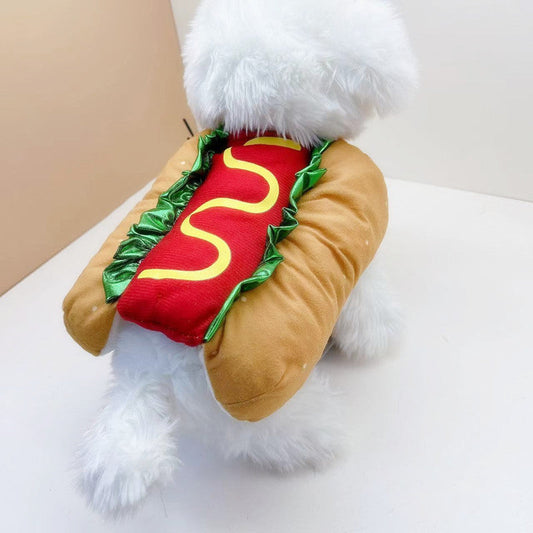 KFX-1174717 Cozy Hamburger Costume for Pets - Warm Carnival Dress Up for Dogs and Cats