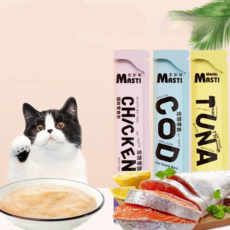 KFX-1174973 Hydrating Cod Flavor Cat Snacks - 15g Nutrition Treats for Cats