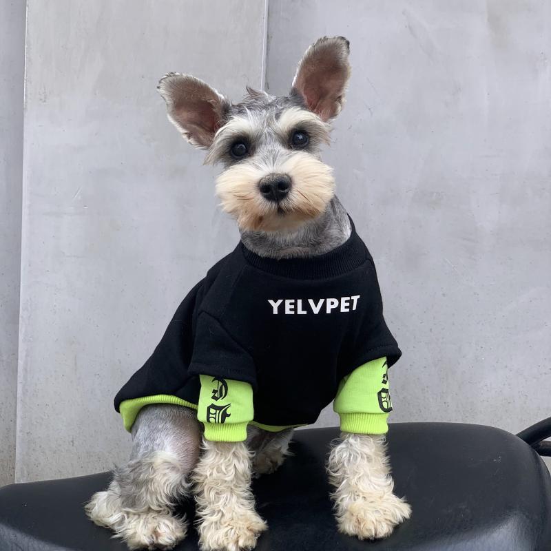 KFX-1175485 Alphabet Print Dog Clothing with Round Neck and Hood Options