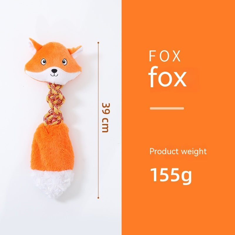 KFX-1175741 Animal Shape Large Dog Nibbling Toy - Crocodile, Elephant, Giraffe, Dinosaur, Calf, Fox