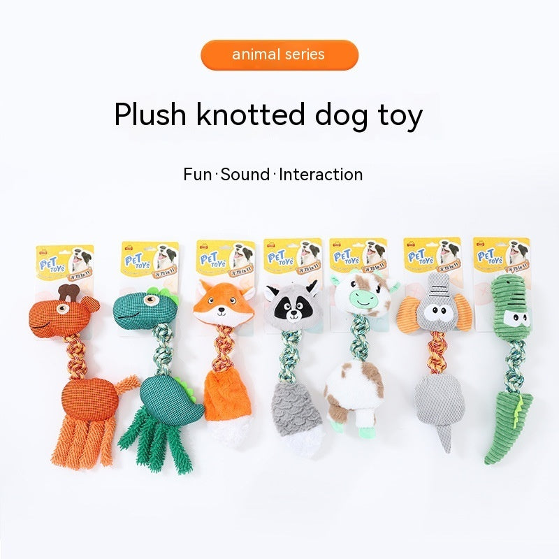 KFX-1175741 Animal Shape Large Dog Nibbling Toy - Crocodile, Elephant, Giraffe, Dinosaur, Calf, Fox