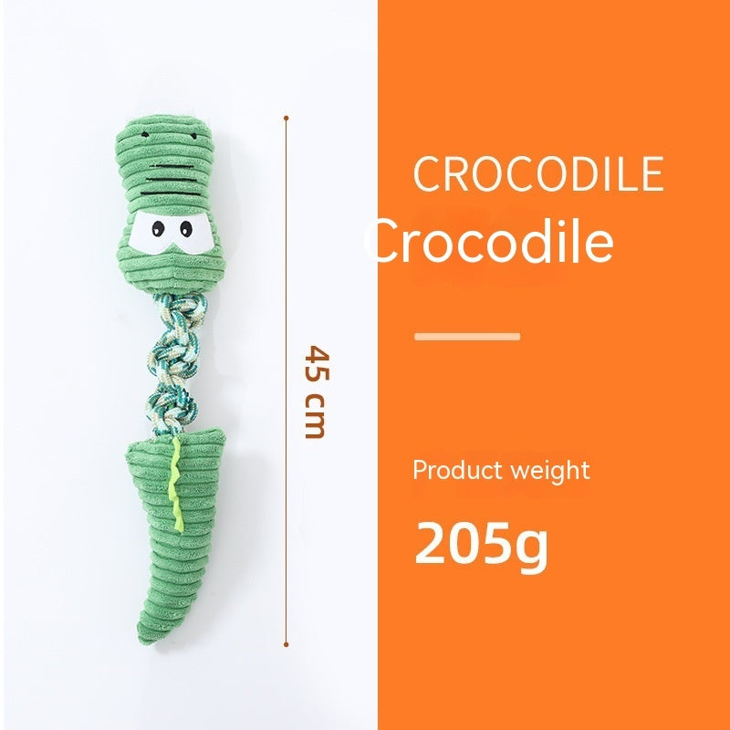 KFX-1175741 Animal Shape Large Dog Nibbling Toy - Crocodile, Elephant, Giraffe, Dinosaur, Calf, Fox