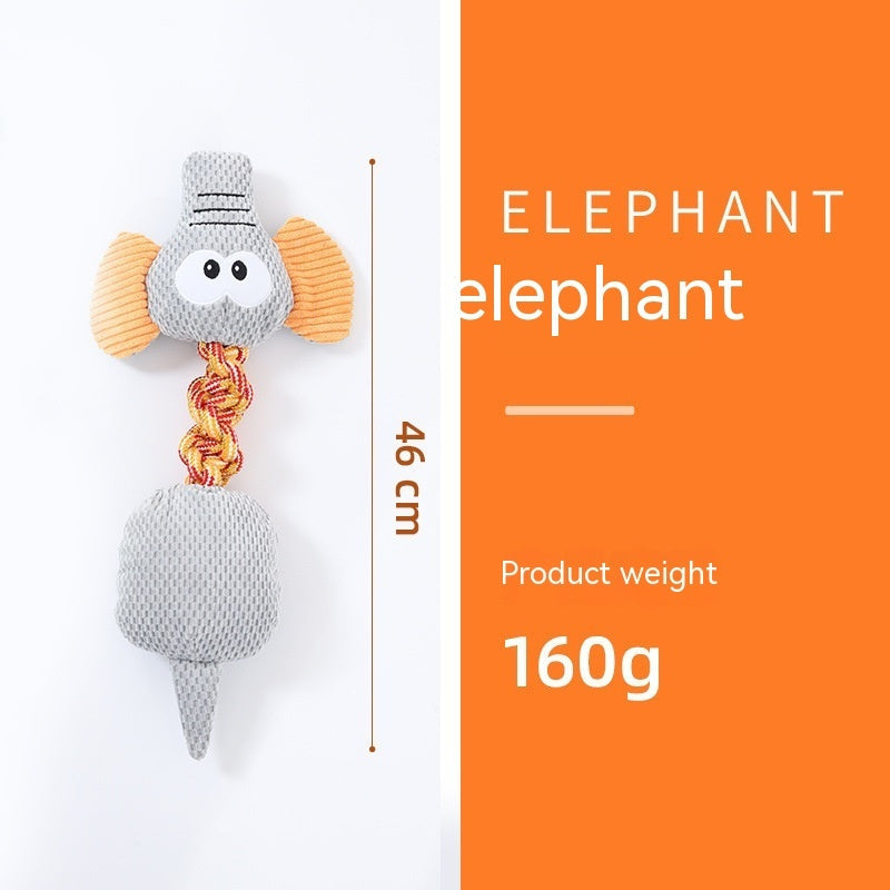 KFX-1175741 Animal Shape Large Dog Nibbling Toy - Crocodile, Elephant, Giraffe, Dinosaur, Calf, Fox