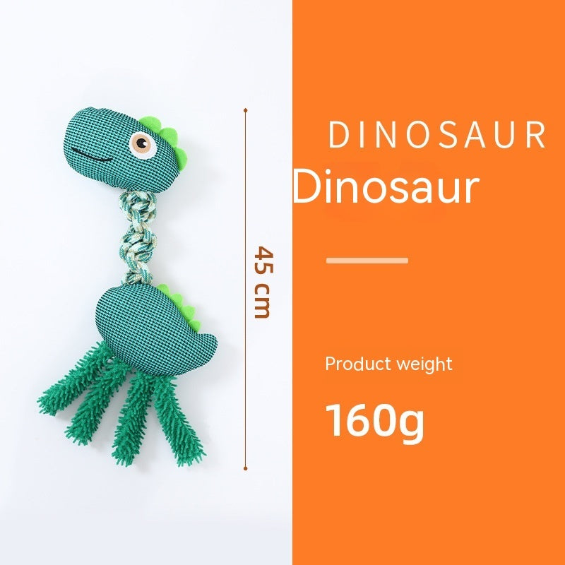 KFX-1175741 Animal Shape Large Dog Nibbling Toy - Crocodile, Elephant, Giraffe, Dinosaur, Calf, Fox