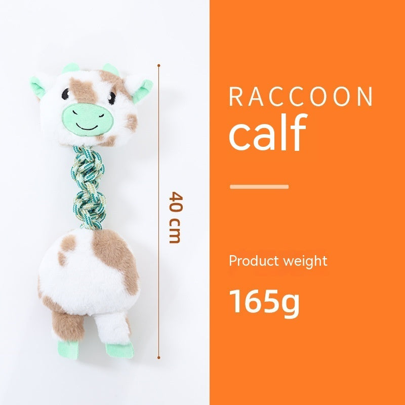 KFX-1175741 Animal Shape Large Dog Nibbling Toy - Crocodile, Elephant, Giraffe, Dinosaur, Calf, Fox