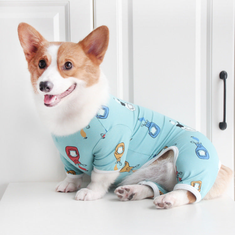 KFX-1179069 Cozy Cotton Pajamas for Small to Medium Dogs - Autumn and Winter Wear