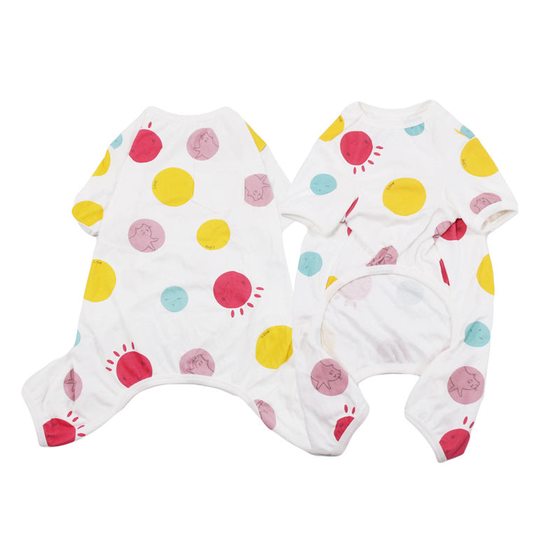 KFX-1179069 Cozy Cotton Pajamas for Small to Medium Dogs - Autumn and Winter Wear