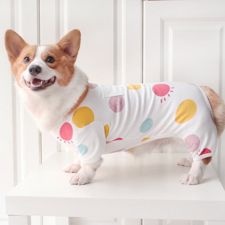 KFX-1179069 Cozy Cotton Pajamas for Small to Medium Dogs - Autumn and Winter Wear