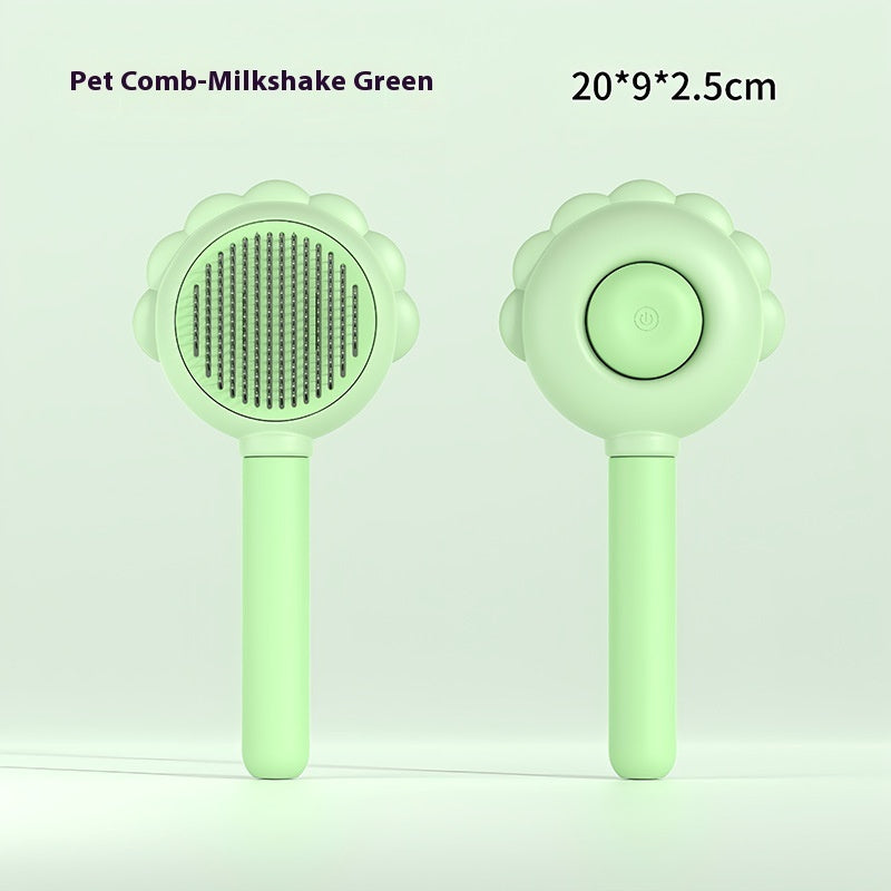 KFX-1180477 2-In-1 Self-Cleaning Pet Grooming Brush with Spray Function for Cats and Dogs