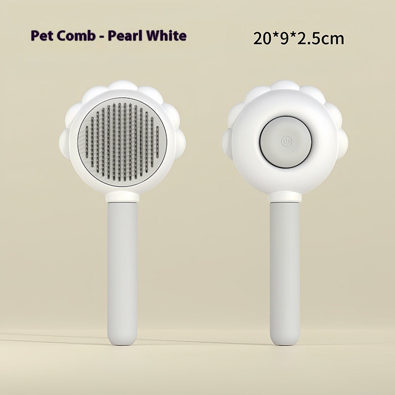 KFX-1180477 2-In-1 Self-Cleaning Pet Grooming Brush with Spray Function for Cats and Dogs