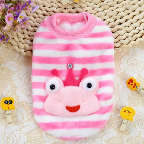 KFX-1181245 Charming Mini Dress for Small Pets in Coral Velvet - Various Designs Available