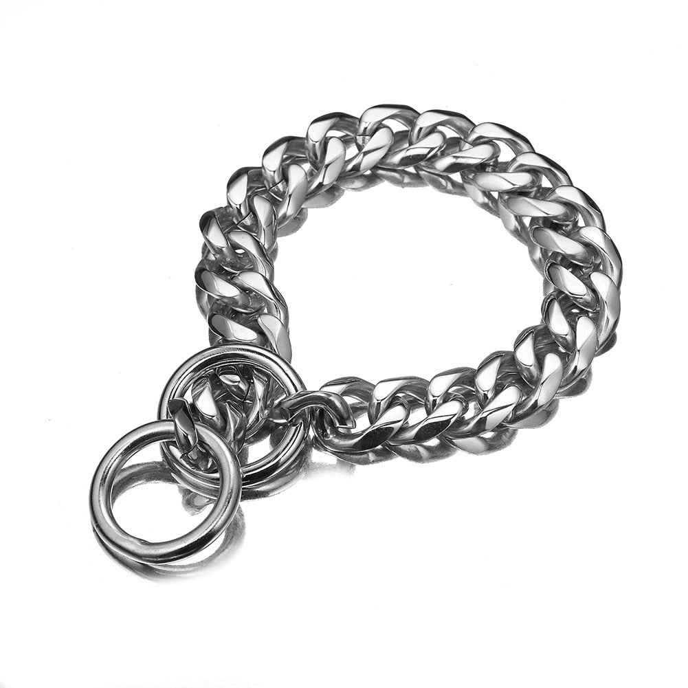 KFX-1182653 Stainless Steel Dog Collar for Bulldogs and Large Dogs