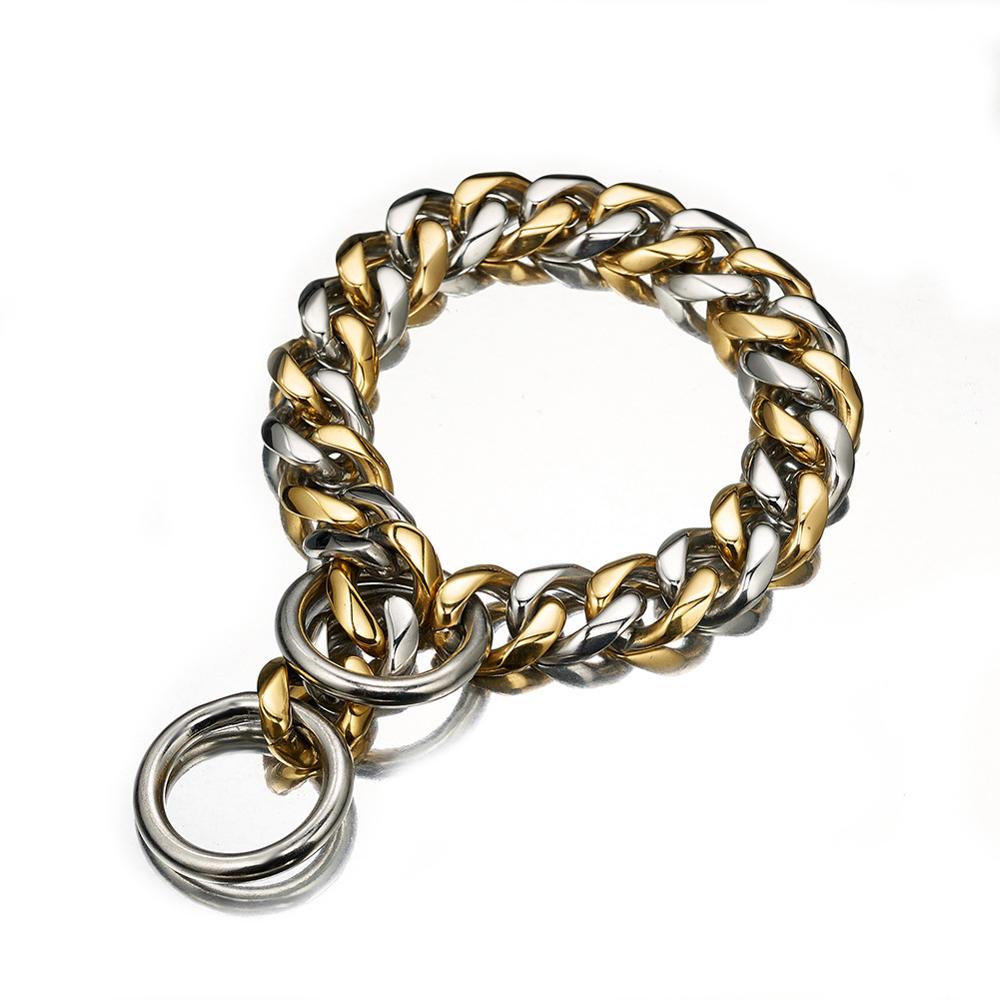 KFX-1182653 Stainless Steel Dog Collar for Bulldogs and Large Dogs