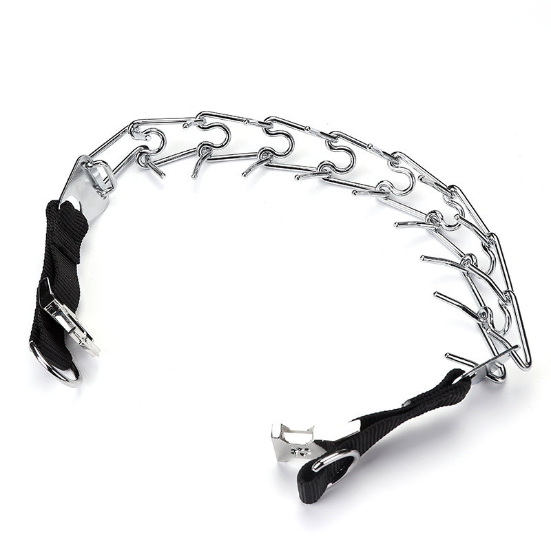 KFX-1184445 Iron Chain Dog Training Collar with Fixed Length Adjustment - 4.0MM x 60CM