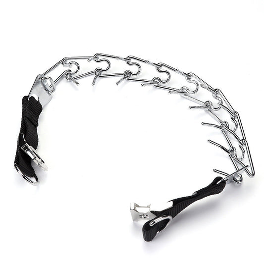 KFX-1184445 Iron Chain Dog Training Collar with Fixed Length Adjustment - 4.0MM x 60CM