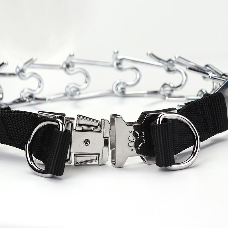 KFX-1184445 Iron Chain Dog Training Collar with Fixed Length Adjustment - 4.0MM x 60CM