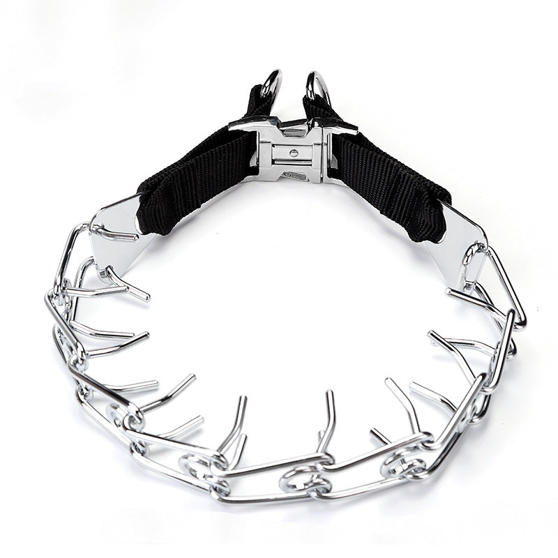 KFX-1184445 Iron Chain Dog Training Collar with Fixed Length Adjustment - 4.0MM x 60CM
