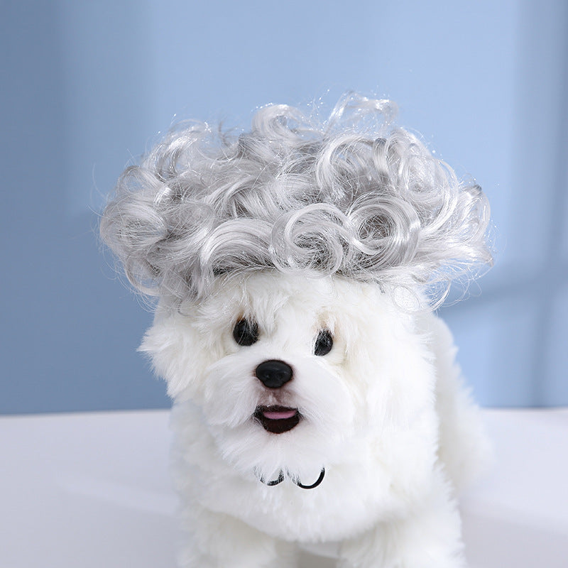 KFX-1186493 Pet Wig Sheath for Parties - Various Colors and Styles, Fits Head Circumference 30-60cm