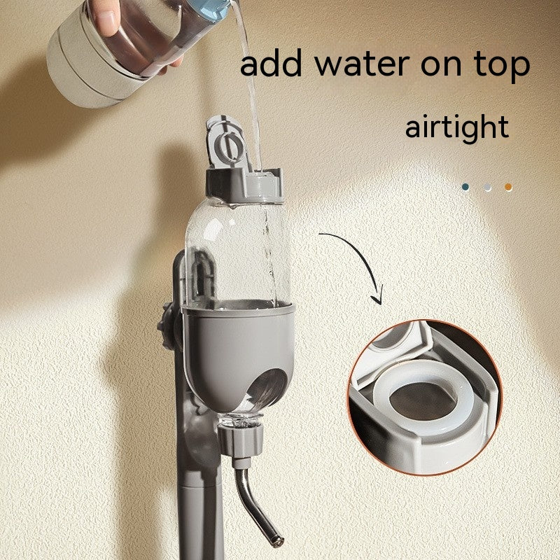 KFX-1186621 Non-Wet Vertical Drinking Water Dispenser for Cats and Small Dogs - 500ml Capacity with Adjustable Height