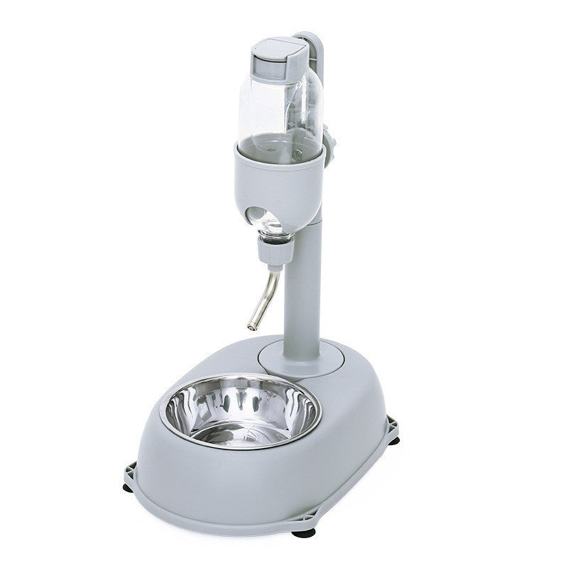 KFX-1186621 Non-Wet Vertical Drinking Water Dispenser for Cats and Small Dogs - 500ml Capacity with Adjustable Height
