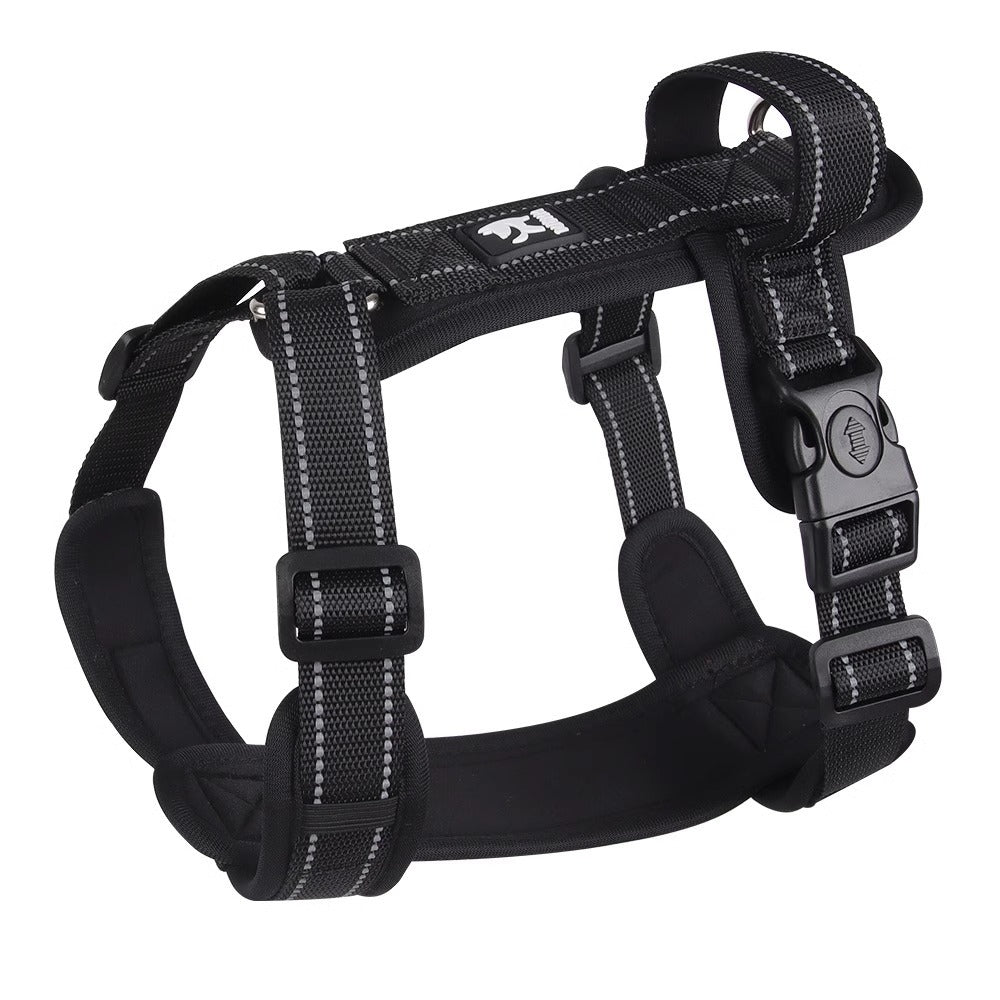 KFX-1189693 Reflective Rope Chest Strap Vest for Medium to Large Dogs with Hand Holding Leash
