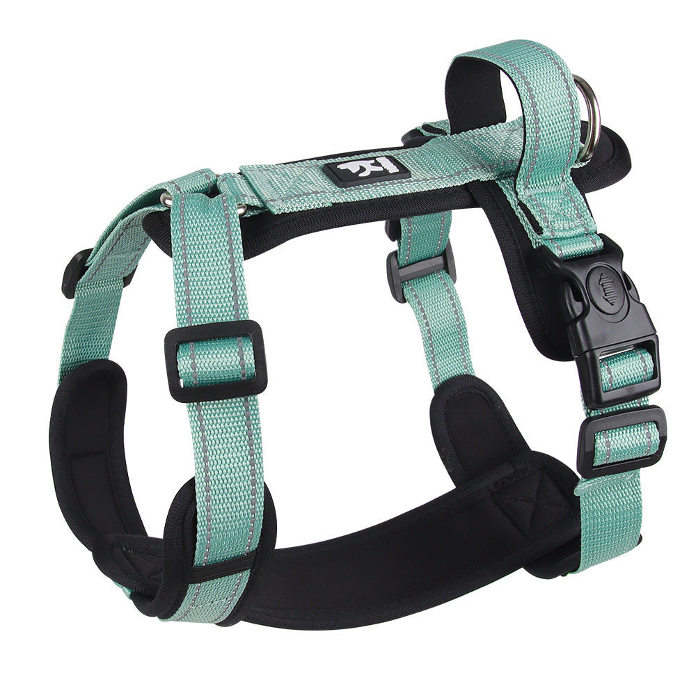 KFX-1189693 Reflective Rope Chest Strap Vest for Medium to Large Dogs with Hand Holding Leash