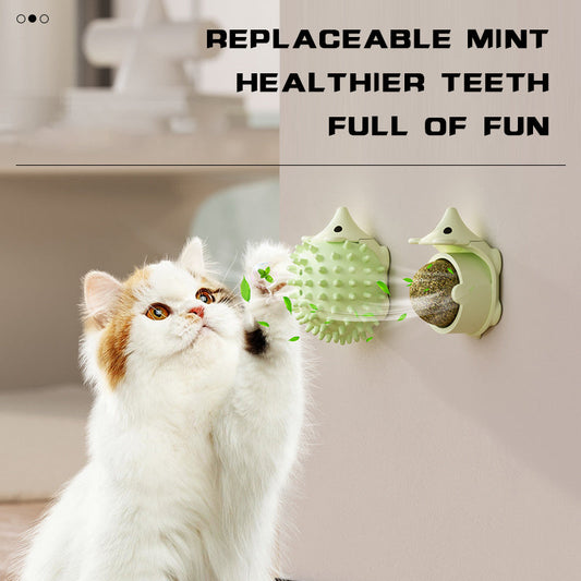 KFX-1193661 Self-Grooming Cat Wall Corner Scratcher with Catnip Air Holes and Easy Installation