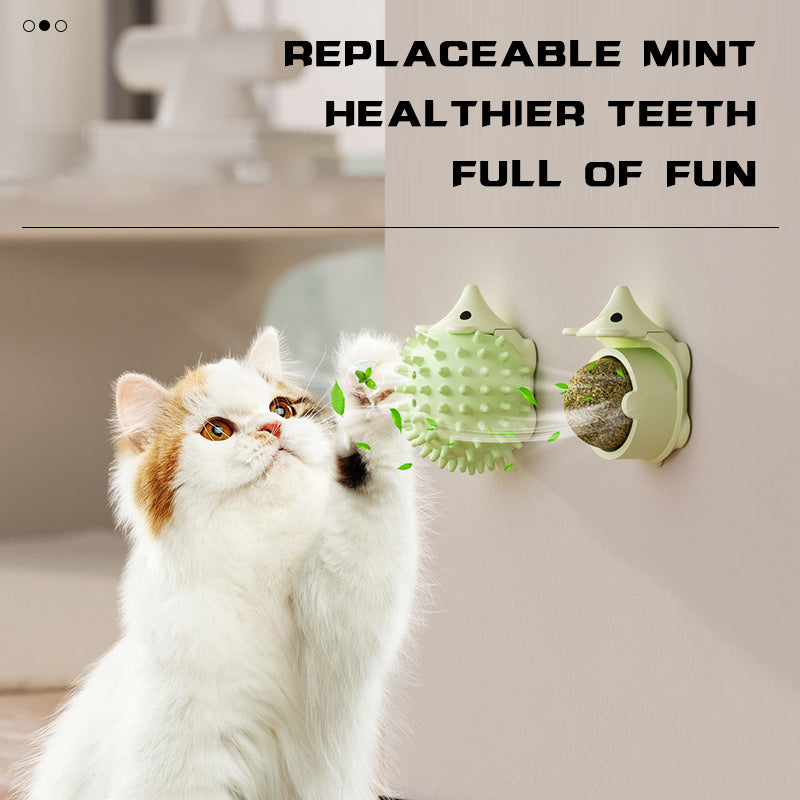 KFX-1193661 Self-Grooming Cat Wall Corner Scratcher with Catnip Air Holes and Easy Installation