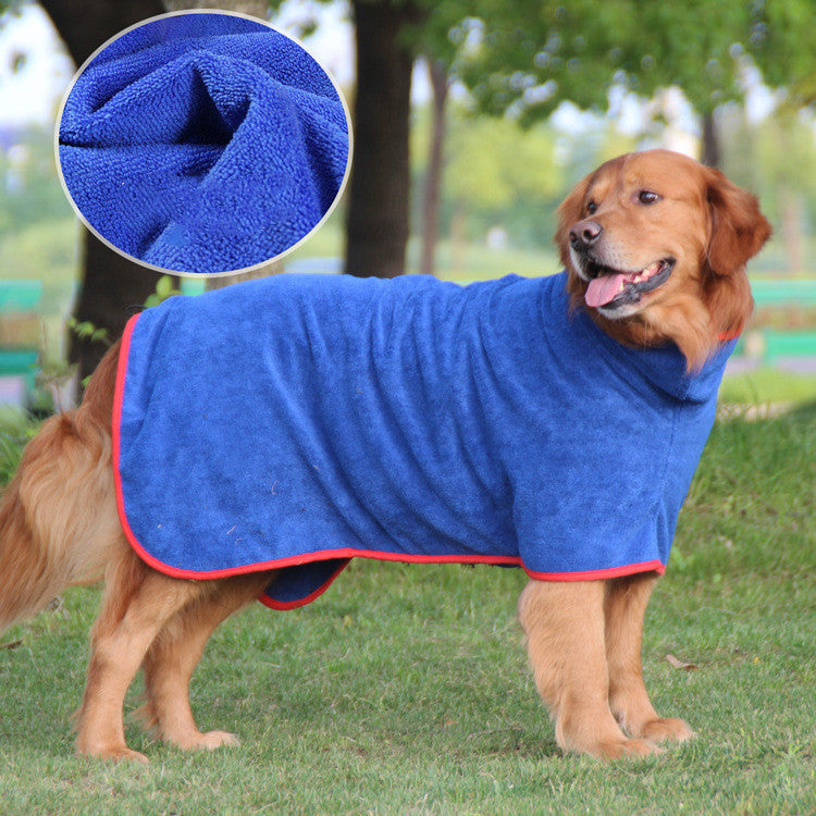 KFX-1194557 Absorbent Multi-Color Pet Bathrobe in Royal Blue, Dark Gray, and Light Purple for Dogs