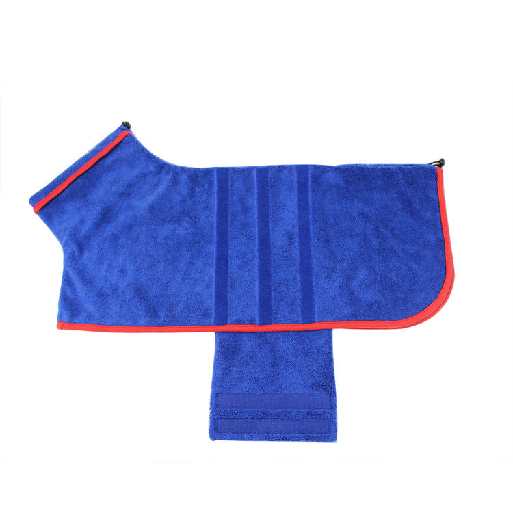 KFX-1194557 Absorbent Multi-Color Pet Bathrobe in Royal Blue, Dark Gray, and Light Purple for Dogs
