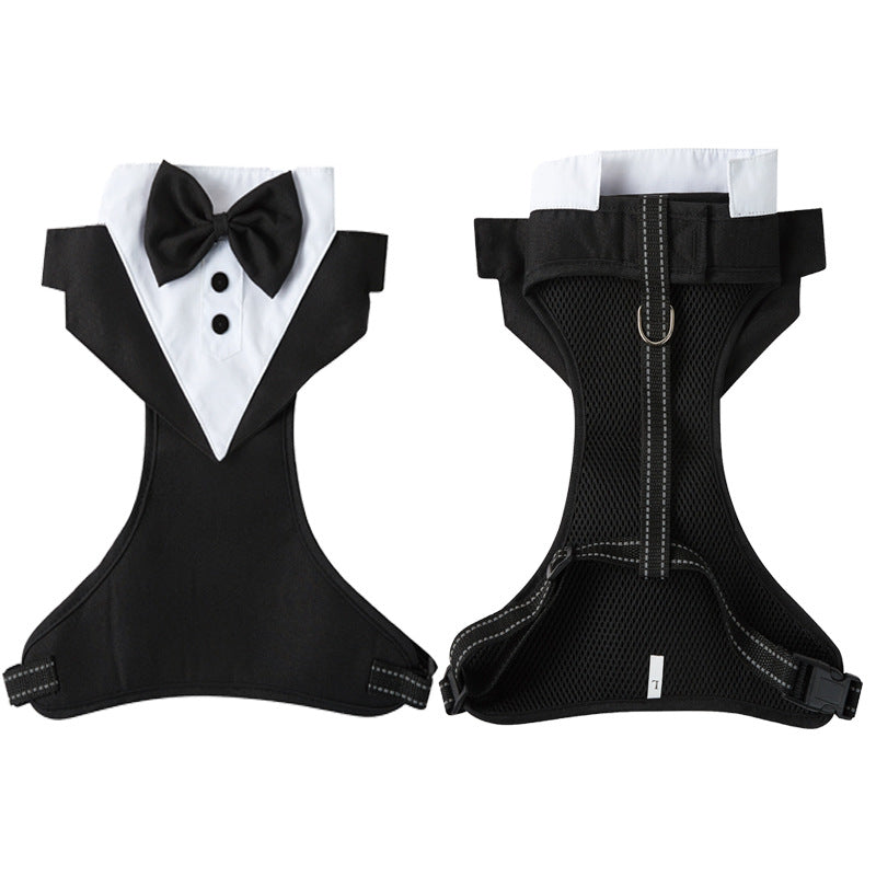 KFX-1195453 Adjustable Pet Harness and Hand Holding Rope Set for Safety During Walks