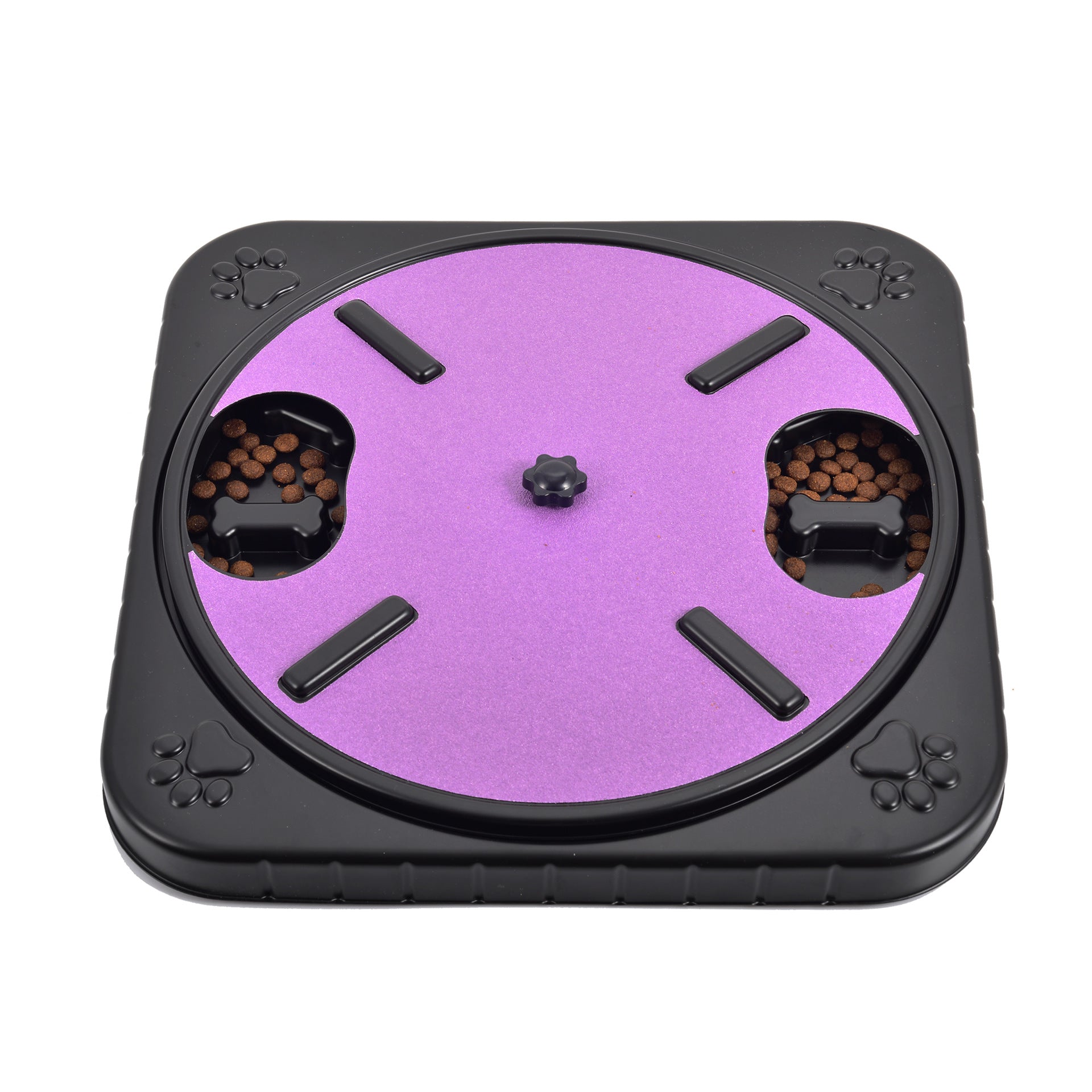 KFX-1196989 Interactive Pet Scratch Board with Food Storage and 360 Rotating Design for Nail Trimming and Scratching