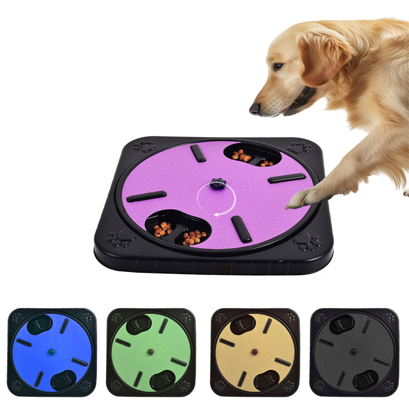 KFX-1196989 Interactive Pet Scratch Board with Food Storage and 360 Rotating Design for Nail Trimming and Scratching