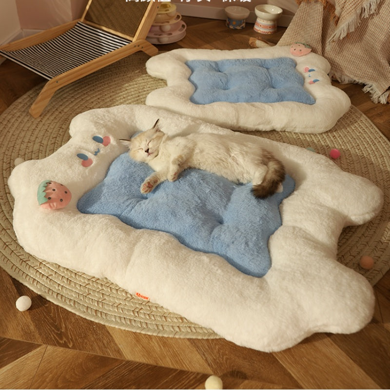 KFX-1198013 Cozy Universal Cat Sleeping Pad - Warm Berry Nest Mat for All Seasons
