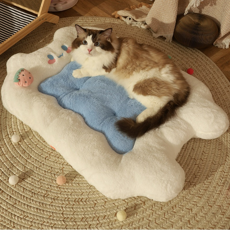KFX-1198013 Cozy Universal Cat Sleeping Pad - Warm Berry Nest Mat for All Seasons