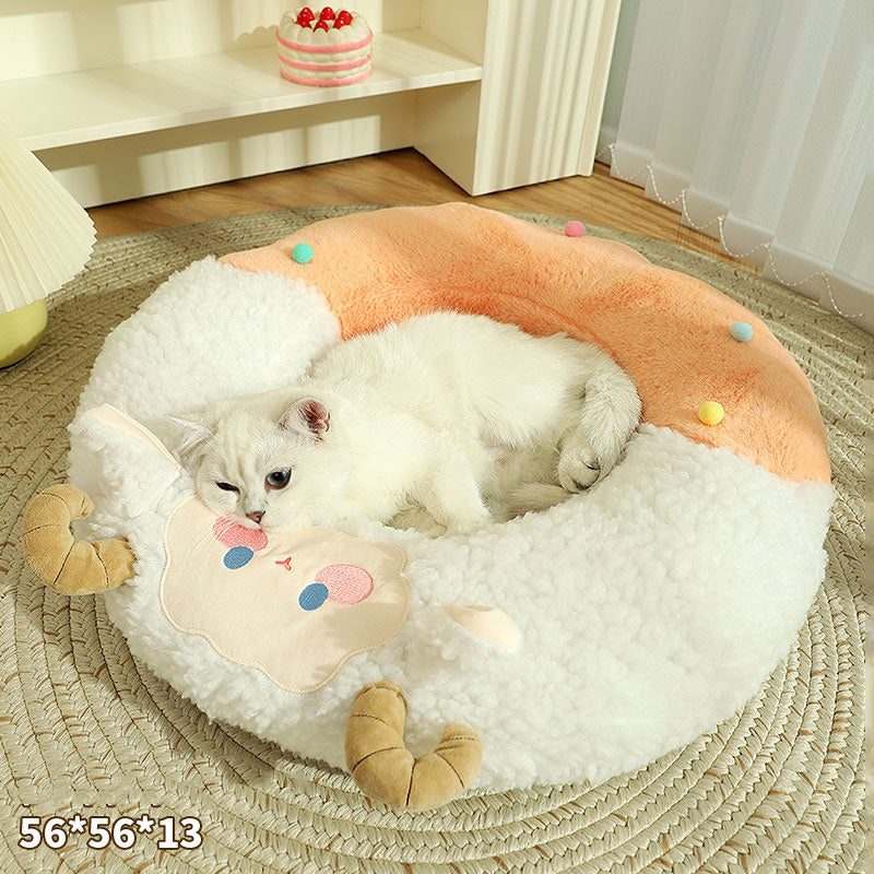 KFX-1198013 Cozy Universal Cat Sleeping Pad - Warm Berry Nest Mat for All Seasons