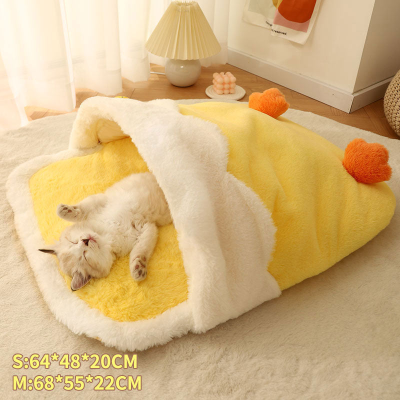KFX-1198013 Cozy Universal Cat Sleeping Pad - Warm Berry Nest Mat for All Seasons