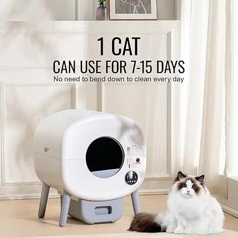 KFX-119955 Automatic Self-Cleaning Cat Litter Box with APP Control and Dual Safety Sensors - 76L Capacity